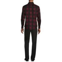 Promo ✨ Murano Buffalo Plaid Long-Sleeve Woven 👏 Shirt Black 🔔 -Murano Shop unnamed file 899