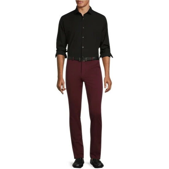 New βοΈ Murano Evan Extra Slim-Fit Flat-Front Performance Stretch Suit Separates π Dress Pants Merlot π 4 New βοΈ Murano Evan Extra Slim-Fit Flat-Front Performance Stretch Suit Separates π Dress Pants Merlot π - Image 4