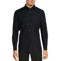 Top 10 🎁 Murano Tonal Paisley Print Long-Sleeve Woven Shirt Burgundy 👏