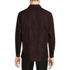 Top 10 🎁 Murano Tonal Paisley Print Long-Sleeve Woven Shirt Burgundy 👏 -Murano Shop unnamed file 919