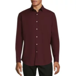 Best Sale π Murano Solid Long-Sleeve Woven Shirt Whiteness π