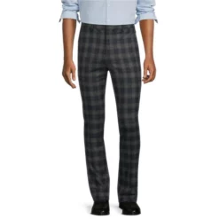 Brand new ⭐ Murano Evan Extra Slim-Fit Plaid Suit Separates Flat Front Dress Pants Blue ⌛