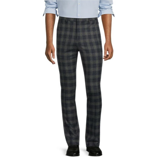 Brand new ⭐ Murano Evan Extra Slim-Fit Plaid Suit Separates Flat Front Dress Pants Blue ⌛ 1 Brand new ⭐ Murano Evan Extra Slim-Fit Plaid Suit Separates Flat Front Dress Pants Blue ⌛