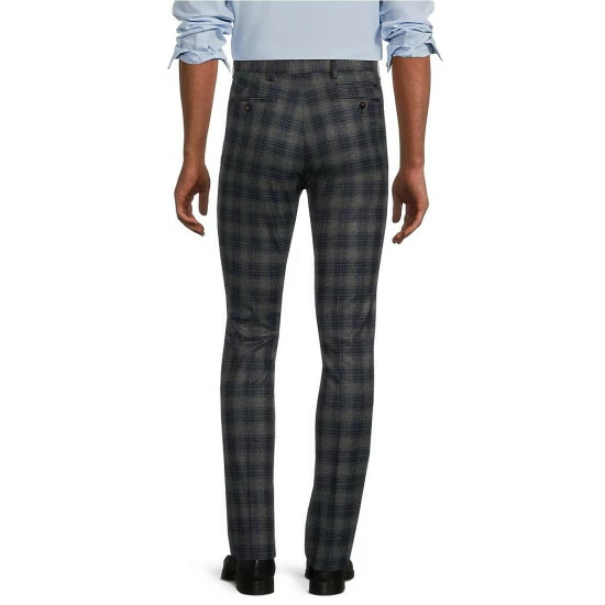 Brand new ⭐ Murano Evan Extra Slim-Fit Plaid Suit Separates Flat Front Dress Pants Blue ⌛ 2 Brand new ⭐ Murano Evan Extra Slim-Fit Plaid Suit Separates Flat Front Dress Pants Blue ⌛ - Image 2