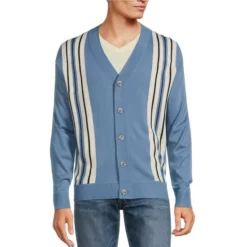 Wholesale π Murano Archive Collection Stripe Cardigan Blue Smoke π