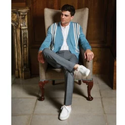 Wholesale 😉 Murano Archive Collection Stripe Cardigan Blue Smoke 😉 -Murano Shop unnamed file 938