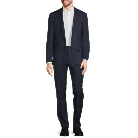 Best Sale β Murano Slim-Fit Plaid Suit Separates Blazer Navy π 3 Best Sale β Murano Slim-Fit Plaid Suit Separates Blazer Navy π - Image 3