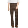 Promo 🎁 Murano Alex Slim-Fit Plaid Suit Separates Flat Front Dress Pants Brown 👍
