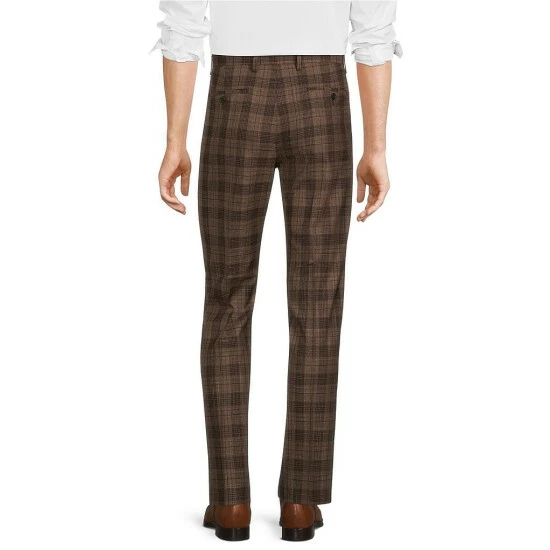 Promo π Murano Alex Slim-Fit Plaid Suit Separates Flat Front Dress Pants Brown π 2 Promo π Murano Alex Slim-Fit Plaid Suit Separates Flat Front Dress Pants Brown π - Image 2